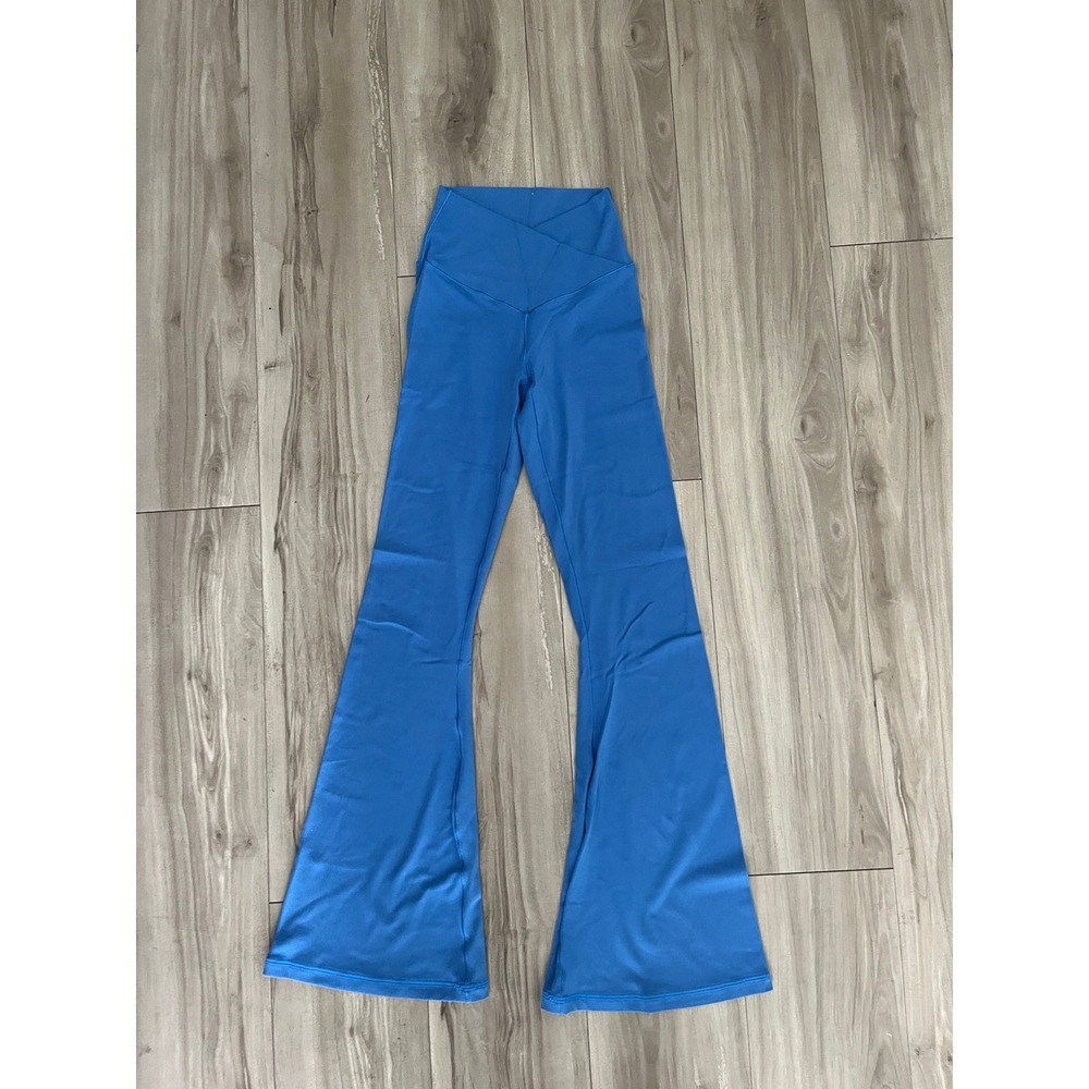 OFFLINE by Aerie Real Me Crossover High Waisted Flare Leggings Blue Small 28"